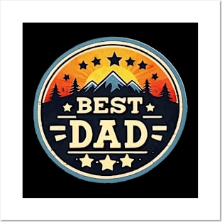 Cool 80's Retro Best Dad Gift Fathers Day Posters and Art